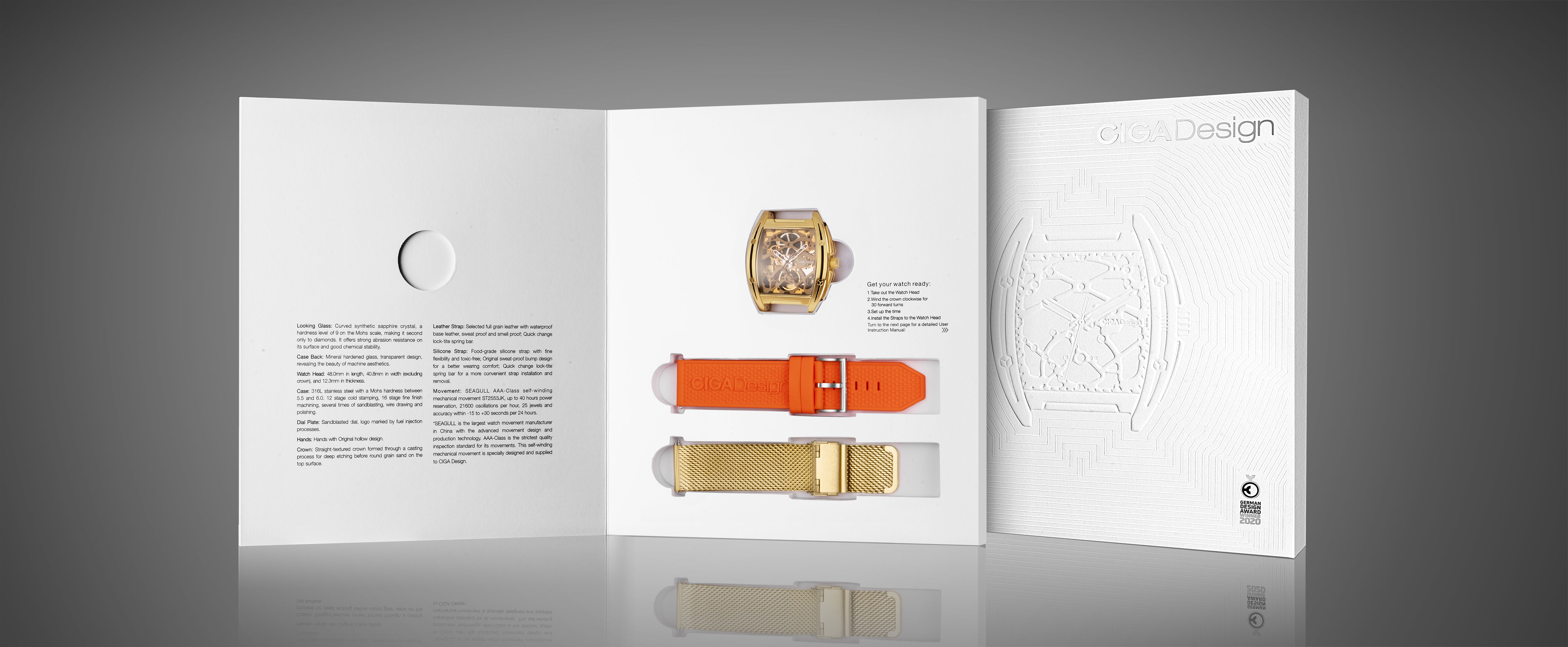 CIGA Design Mechanical Watch Series Z Gold